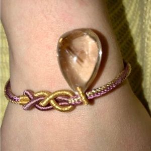 6 inch gold rutilated quatz bracelet